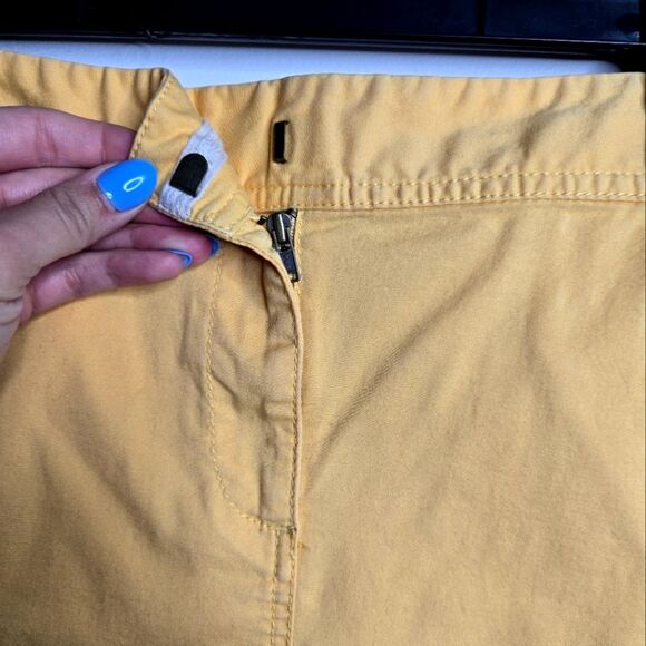 Ann Taylor LOFT Petites Mini Skirt Preppy Summer Yellow With Pockets Size 10P - Picture 6 of 9